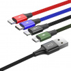 Baseus USB Kabel 4-in-1 schwarz, 1x USB-C, 2x Lightning, 1x Micro 3,5A 1.2m