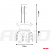 LED-Hauptscheinwerferlampen HB3 COB 4Side AMiO