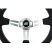 Lenkrad SLIDE 350mm Offset:90mm Leder Silber