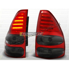 TOYOTA LAND CRUISER 120 2003-09 REAR LED LAMPS RED SMOKE