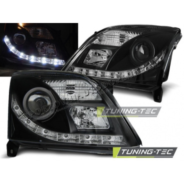 OPEL VECTRA C 04.2002-08.2005 VORDERE KLARLEUCHTEN, TAGESLICHT-LED SCHWARZ OPEL VECTRA C 04.2002-08.2005 VORDERE KLARLEUCHTEN, TAGESLICHT-LED SCHWARZ