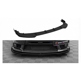 Splitter Mitsubishi Lancer EVO X Przód Street Pro Black-Red + Gloss Flaps Splitter Mitsubishi Lancer EVO X Przód Street Pro Black-Red + Gloss Flaps