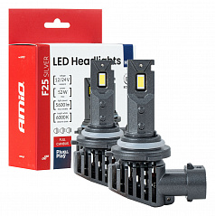 LED-Autolampen F25 SILVER FULL CANBUS 52W HB4 9006 12V 24V AMIO-04707