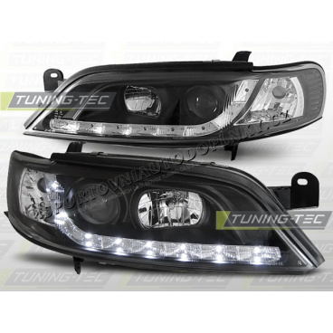 OPEL VECTRA B 1995-98 FRONT-KLARLICHT-TAGESLICHT-LED-SCHWARZ OPEL VECTRA B 1995-98 FRONT-KLARLICHT-TAGESLICHT-LED-SCHWARZ