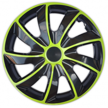 Radkappen Quad Bicolor Grün 13-16" (je 1 Stück)
