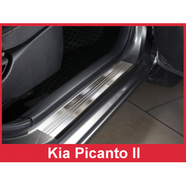 Einstiegsleisten aus Edelstahl, 2 Stück, Kia Picanto 2 2011-17 Einstiegsleisten aus Edelstahl, 2 Stück, Kia Picanto 2 2011-17