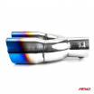 Sport-Edelstahl-Auspuffrohr Titan Dual 2x75 mm