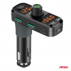 FM-Autotransmitter 2×USB-A 1×USB-C microSD 12V 24V AMIO-04653