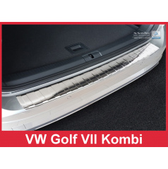 Edelstahlabdeckung – Schutz der Schwelle der hinteren Stoßstange des Volkswagen Golf VII Kombi 2017