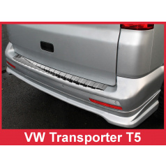 Edelstahlabdeckung - Schwellerschutz für die hintere Stoßstange Volkswagen Transporter T5 2003-15