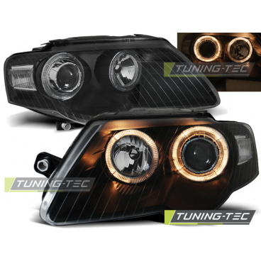 VW Passat B6 3C 03.2005-10 Angel Eyes schwarze klare Vorderlichter