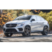 Edelstahl/Carbon-Abdeckung – schwarzer Schwellenschutz für die hintere Stoßstange Mercedes GLE 2015–19 Coupé