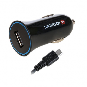 SWISSTEN-Stecker mit 1x USB-Ausgang 1.0 A, 12/24 V mit Micro-USB-Kabel, 44055 SWISSTEN-Stecker mit 1x USB-Ausgang 1.0 A, 12/24 V mit Micro-USB-Kabel, 44055