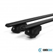 Abschließbarer Aluminium-Dachträger Omtec Boldbar V2 schwarz mit einer Belastung von bis zu 75 kg