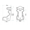 Sportsitz Slide RS7 FIA Wildleder Schwarz