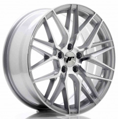 JR Wheels JR28 18x7,5 ET40 5x112 Silber Polierte Frontseite