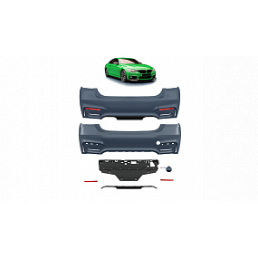 BMW 4 F32 F33 F36 Heckstoßstange mit Diffusor BMW 4 F32 F33 F36 Heckstoßstange mit Diffusor