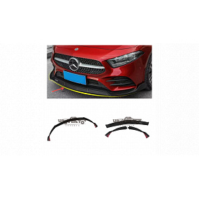 Frontspoiler Mercedes-Benz A W177 Stoßfänger Vorne Glänzend Schwarz
