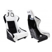 Sportstuhl SLIDE KS2 Premium Weiß & Schwarz Velours Carbon Glitter