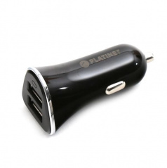 USB-Ladegerät - 2xUSB 3,4A + Micro-USB-Kabel 1m schwarz
