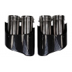 Endrohrdämpfer 190mmx2 Eingang 76mm Carbon Gloss Set