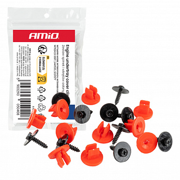 Satz Clips und Schrauben für die Motorabdeckung, 10 Stk. Satz Clips und Schrauben für die Motorabdeckung, 10 Stk.
