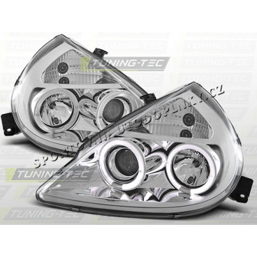 FORD KA 1996–08 ANGEL EYES CHROM-KLARE SCHEINWERFER FORD KA 1996–08 ANGEL EYES CHROM-KLARE SCHEINWERFER