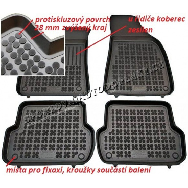Ford Tourneo Courier, 2014-, Gummi-Automatten Ford Tourneo Courier, 2014-, Gummi-Automatten