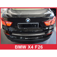 Edelstahlabdeckung - Schwellenschutz für die hintere Stoßstange BMW X4 F26 2014+