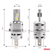 LED-Hauptscheinwerferlampen H4/H19 X2 Series AMiO