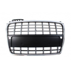 Grill Audi A4 B7 S8-Stil Chrom Schwarz PDC