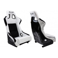 Sportstuhl SLIDE KS2 Premium Weiß & Schwarz Velours Carbon Glitter