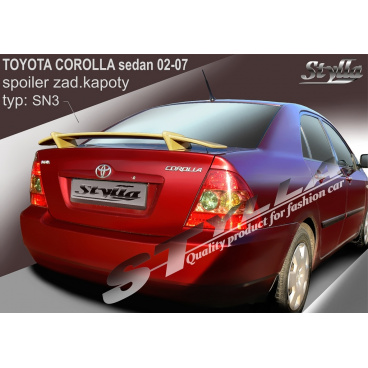 Heckspoiler für Toyota COROLLA Limousine 02–07. Hauben (EU-Homologation)