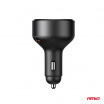 Autoladegerät mit einziehbarem Kabel Typ C + USB-C 12V 24V 60W AMIO-04368