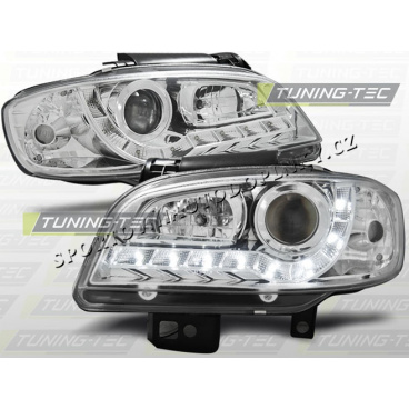 SEAT IBIZA/CORDOBA 1999–02 KLARES FRONTLICHT, TAGESLICHT, LED, CHROM