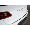 Edelstahlabdeckung - schwarzer Schwellenschutz für die hintere Stoßstange Porsche Macan 2014+