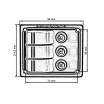 ALU Panel 12V / 24V (3 wasserdichte Schalter mit IP68-Zertifikat)