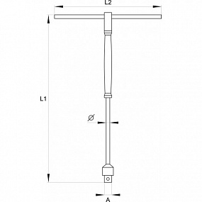 1/4" (6,3 mm) Steckschlüssel mit T-Griff
