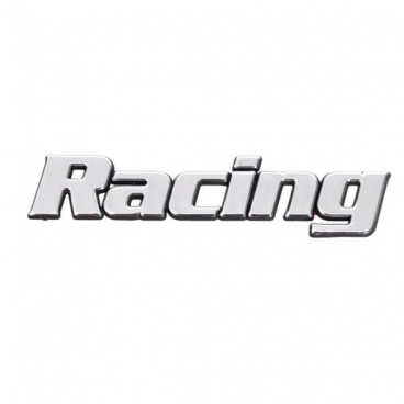 Selbstklebendes Racing-Logo aus Chrom Selbstklebendes Racing-Logo aus Chrom