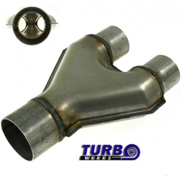 TurboWorks Edelstahl-Y-Auspuffreduzierer