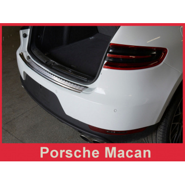 Edelstahlabdeckung - Schwellenschutz für die hintere Stoßstange Porsche Macan 2014+ Edelstahlabdeckung - Schwellenschutz für die hintere Stoßstange Porsche Macan 2014+