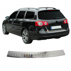 Edelstahl polierte hintere Stoßstangenschwellerabdeckung Omtec VW Passat B6 2005-10 Kombi