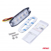 Warnleuchte orange 4x3W LED R65 R10 12/24V IP67