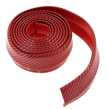 Universelle untere flexible Lippe mit rotem Carbon-Musterkleber Universelle untere flexible Lippe mit rotem Carbon-Musterkleber