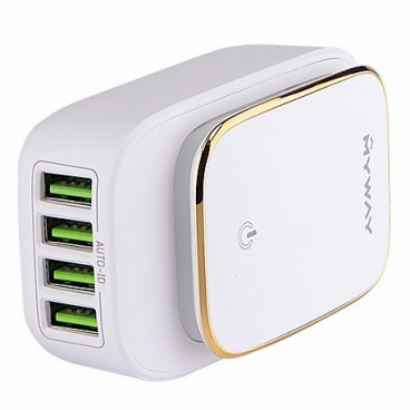 Netzladegerät für zu Hause mit 4 USB 2,4 A (EU-, UK- und US-Stecker)