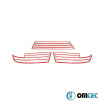 Polierte Edelstahlabdeckung der Oberkante der hinteren Stoßstange Ford Ranger 2015-22