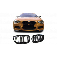 BMW 1 F20 F21 Gitter Doppellamellen Glänzend Schwarz