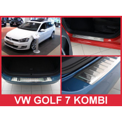Edelstahl-Abdeckungsset-Heckstoßstangenschutz+Türschwellenschutzleisten VW Golf VII Kombi 2012-16