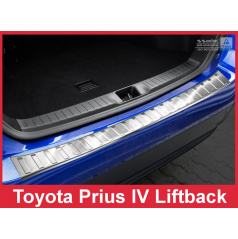 Edelstahlabdeckung - Schwellenschutz für die hintere Stoßstange Toyota Prius IV Liftback 2015+