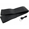 Lenkradbezug Leder schwarz/schwarze Naht für Durchmesser 37-39 cm